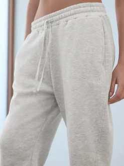 Leggings En Joggingbroeken|self. Grijs - joggingbroek met boorden