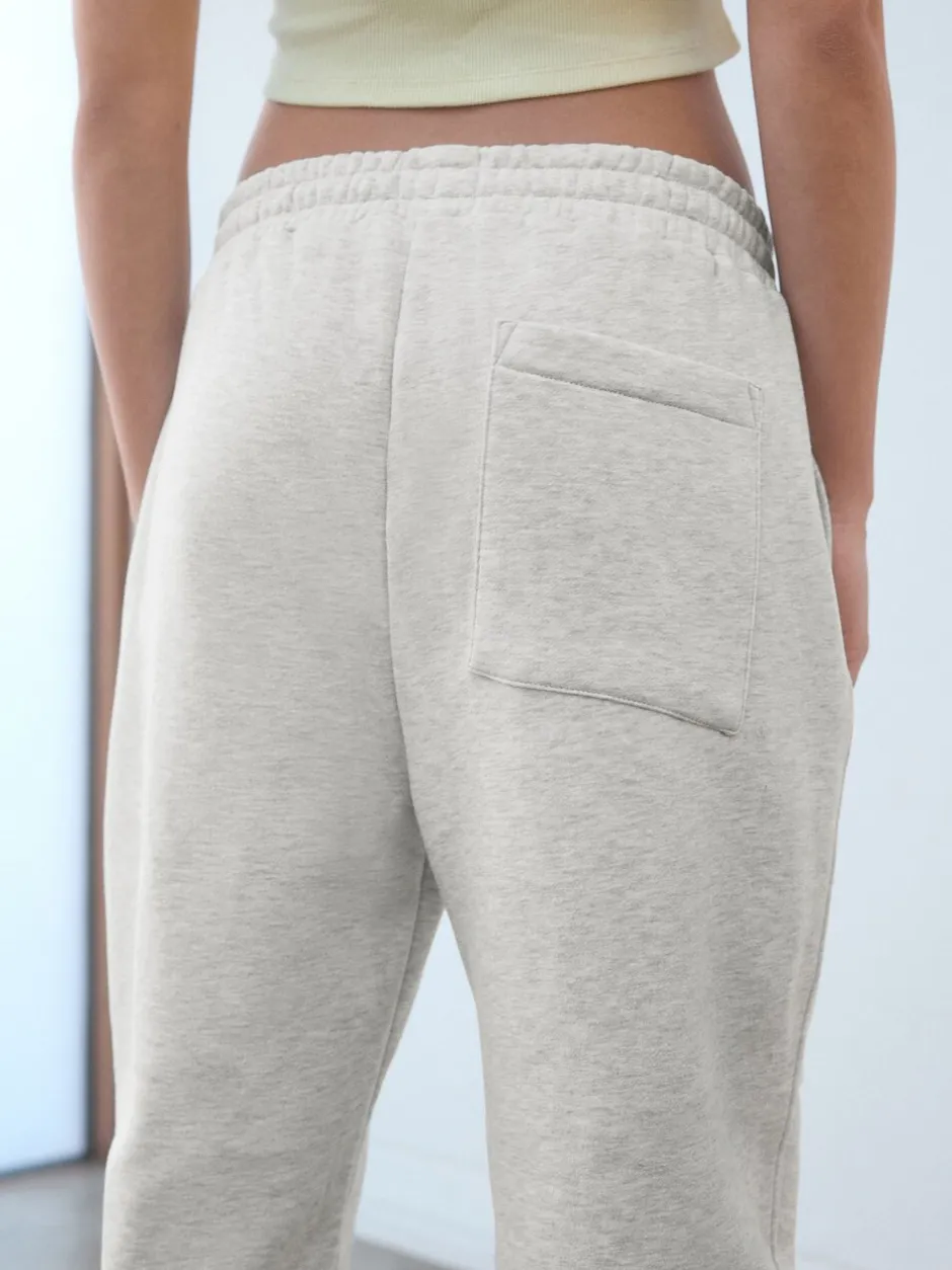 Leggings En Joggingbroeken|self. Grijs - joggingbroek met boorden