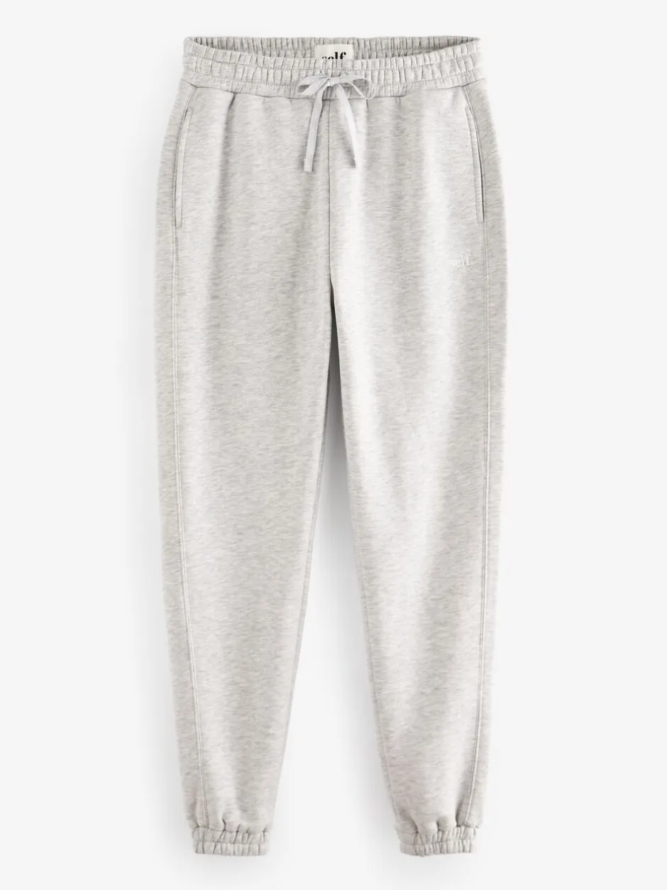 Leggings En Joggingbroeken|self. Grijs - joggingbroek met boorden