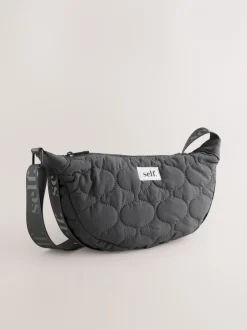 Tassen En Portemonnees|Next Grijs - Self. Nylon schoudertas