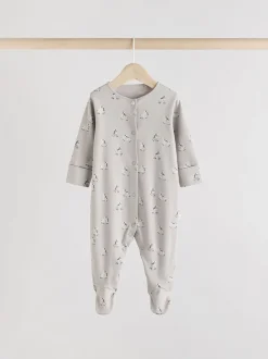 Babypakjes En Babypyjama's*Next Grijs - Set 3 baby-pyjama's met zebraprint van 100% katoen (0-2jr)