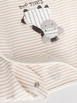 Babypakjes En Babypyjama's*Next Grijs - Set 3 baby-pyjama's met zebraprint van 100% katoen (0-2jr)