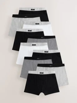 Ondergoed*Next - Set van 10 boxershorts met zachte tailleband (2-16 jr) Grijs