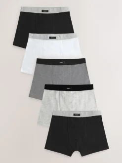 Ondergoed*Next - Set van 5 boxershorts met zachte tailleband (1,5-16 jr) Grijs