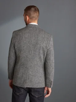 Blazers En Business-Jasjes*Next - Signature - Harris tweed Britse wollen blazer Grijs
