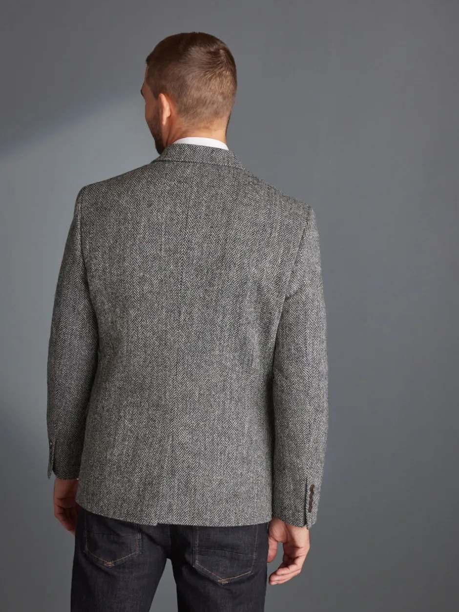 Blazers En Business-Jasjes*Next - Signature - Harris tweed Britse wollen blazer Grijs