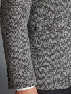 Blazers En Business-Jasjes*Next - Signature - Harris tweed Britse wollen blazer Grijs