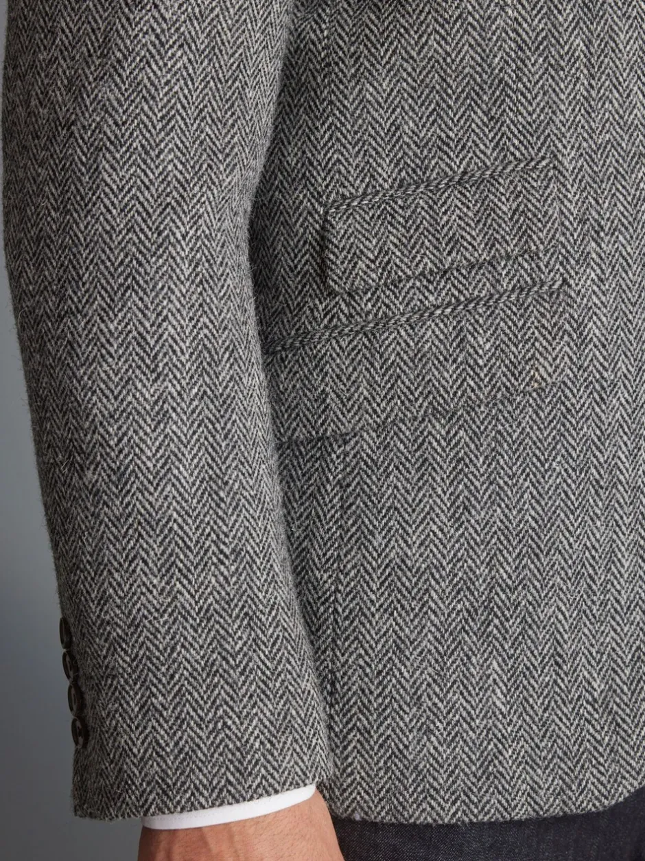 Blazers En Business-Jasjes*Next - Signature - Harris tweed Britse wollen blazer Grijs
