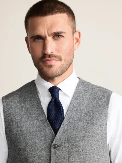 Vesten|Next - Signature Abraham Moon 100% British Wool Donegal Suit Waistcoat Grijs