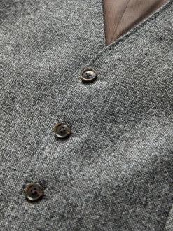 Vesten|Next - Signature Abraham Moon 100% British Wool Donegal Suit Waistcoat Grijs
