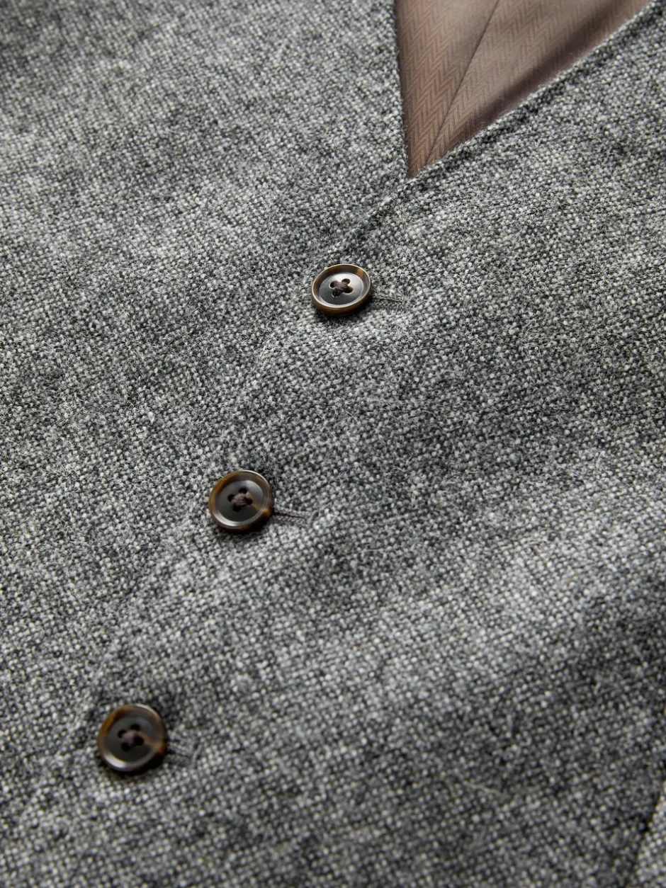 Vesten|Next - Signature Abraham Moon 100% British Wool Donegal Suit Waistcoat Grijs