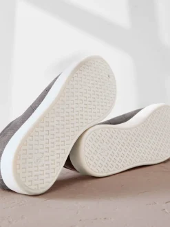 Sneakers|Next - Signature Premium Leather Laceless Slip-On Trainers Grijs