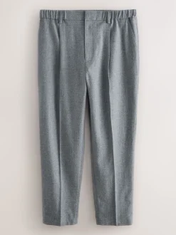 Formele Broek*Next - Signature Regular Tapered 100% REDA Marino Wool Smart Trousers With Elasticated Back Grijs