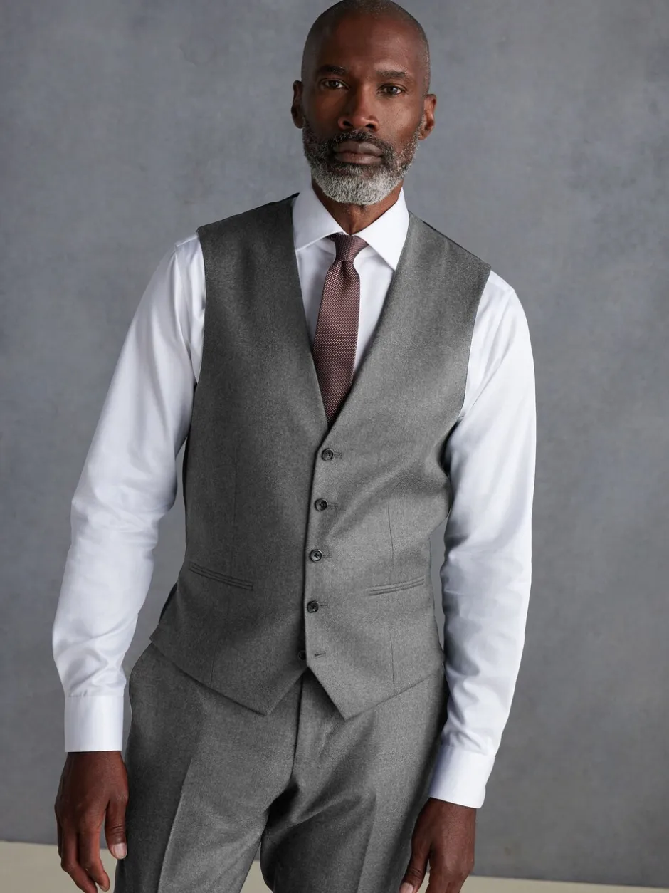 Vesten*Next - Signature Zignone flanellen gilet van Italiaanse wol-kasjmier blend Grijs