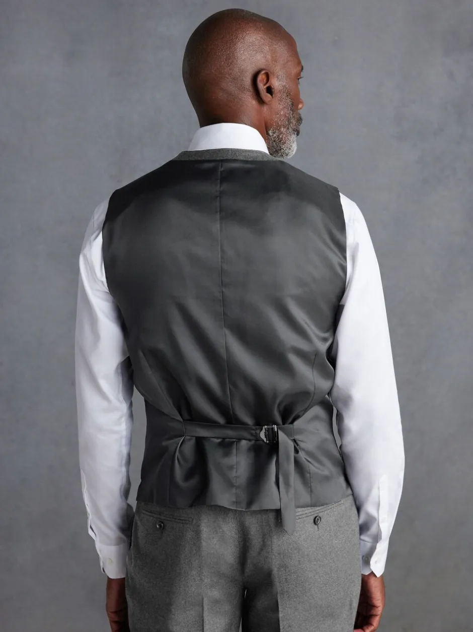 Vesten*Next - Signature Zignone flanellen gilet van Italiaanse wol-kasjmier blend Grijs