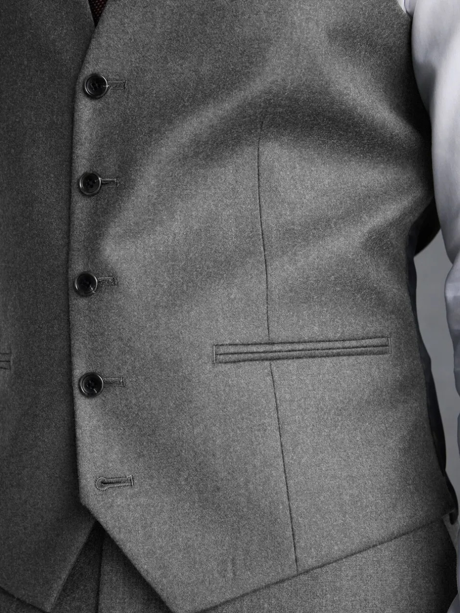 Vesten*Next - Signature Zignone flanellen gilet van Italiaanse wol-kasjmier blend Grijs