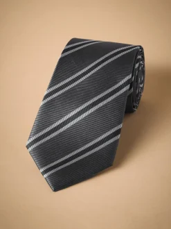 Stropdassen En Pochets*Next - Signature zijden das Grijs