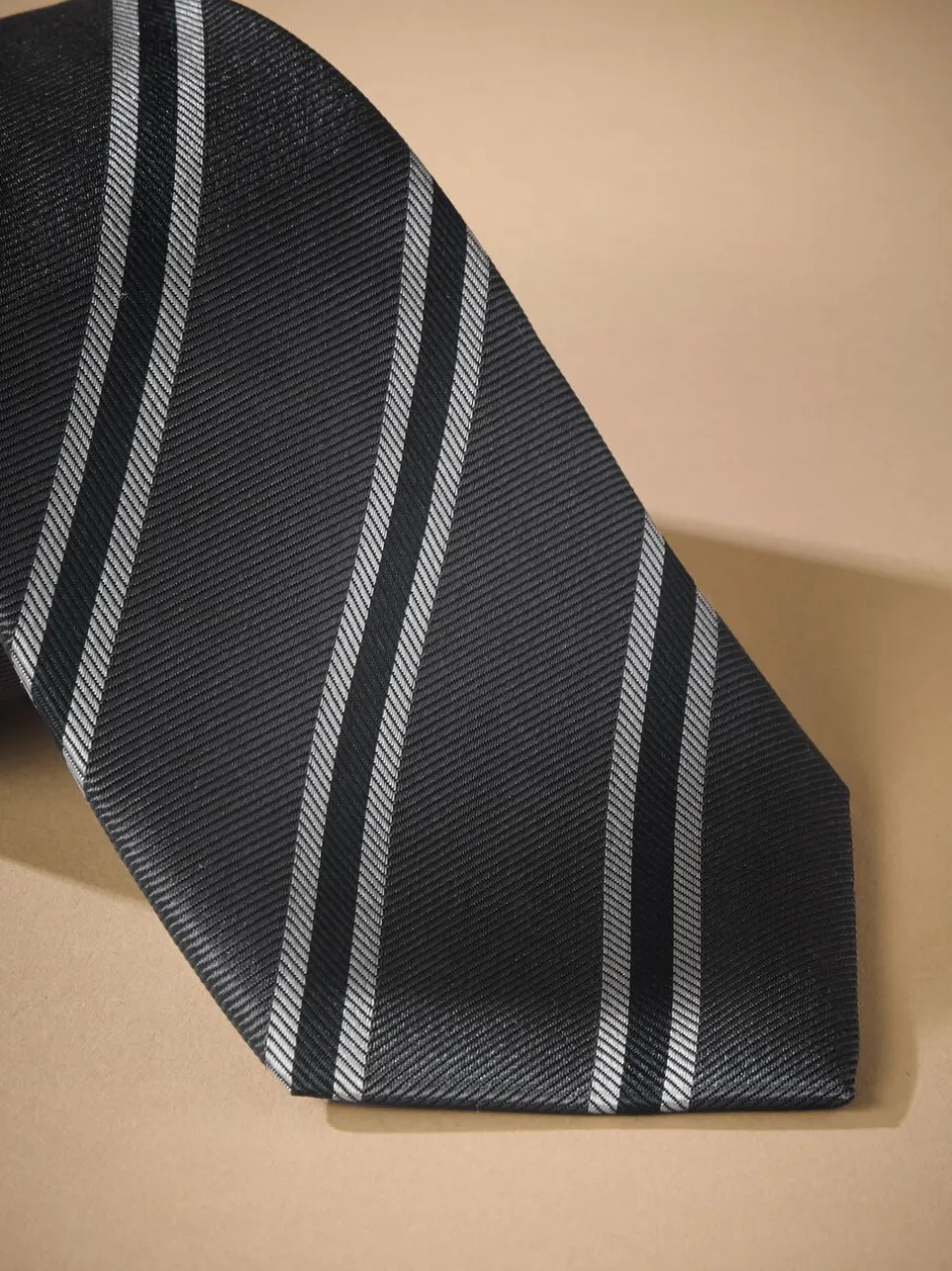 Stropdassen En Pochets*Next - Signature zijden das Grijs