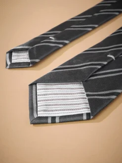 Stropdassen En Pochets*Next - Signature zijden das Grijs