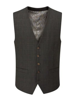 Vesten*Skopes - Elijah Suit Check Waistcoat Grijs