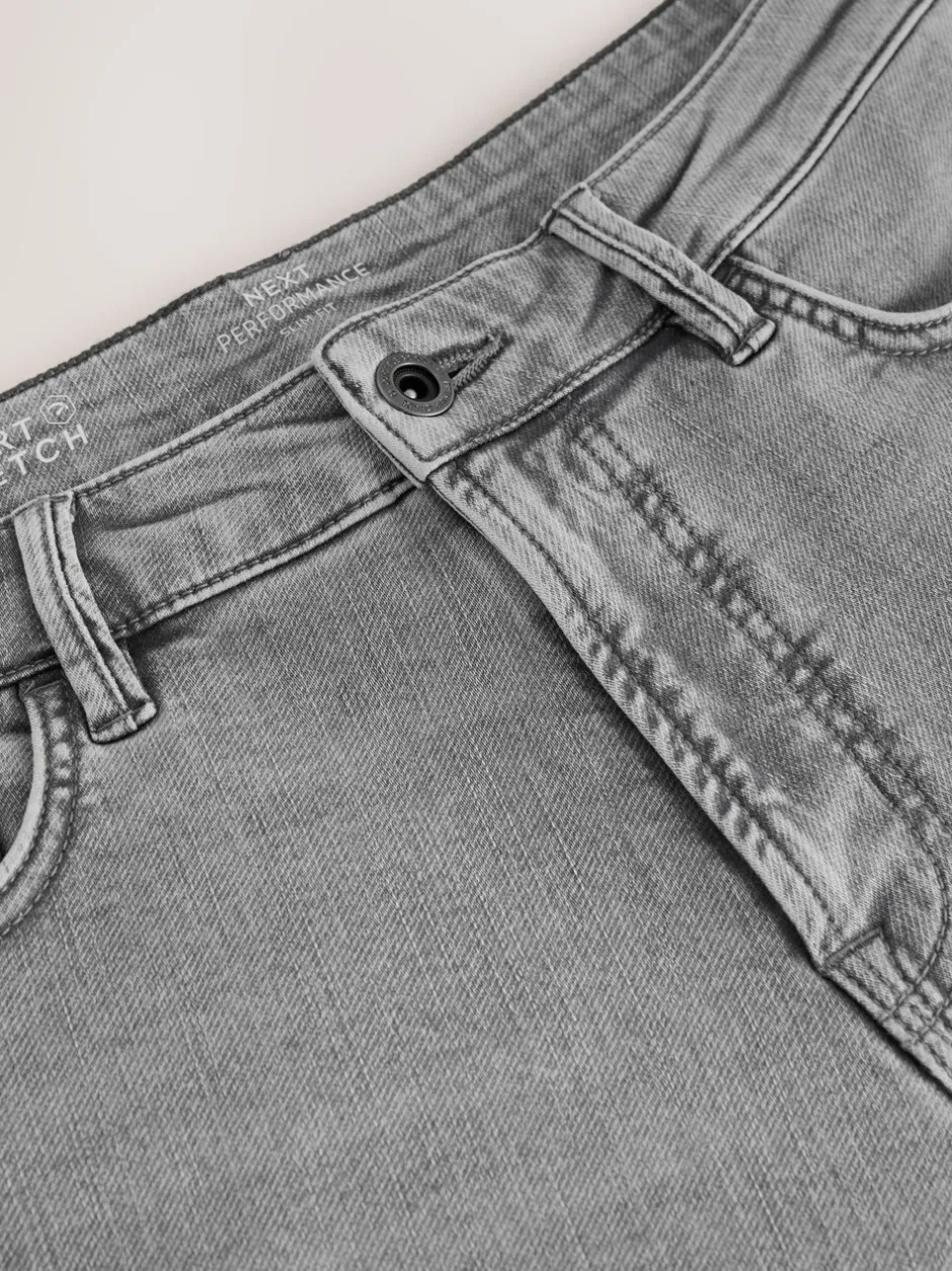 Jeans|Next Grijs - Slim Fit - Comfortabele stretchjeans