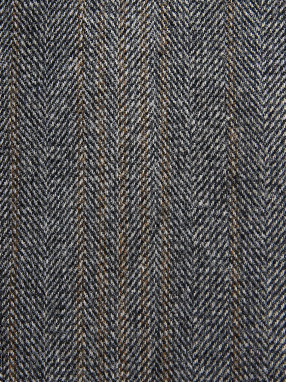 Vesten|Next Grijs - Slim Fit Wool Blend Herringbone Stripe Suit Waistcoat