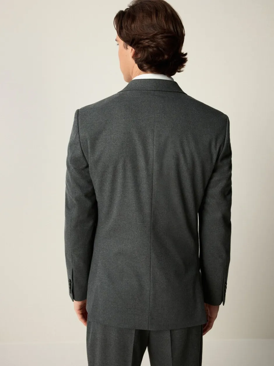 Blazers En Business-Jasjes|Pakken|Next Grijs - Slim-fit flanellen colbert