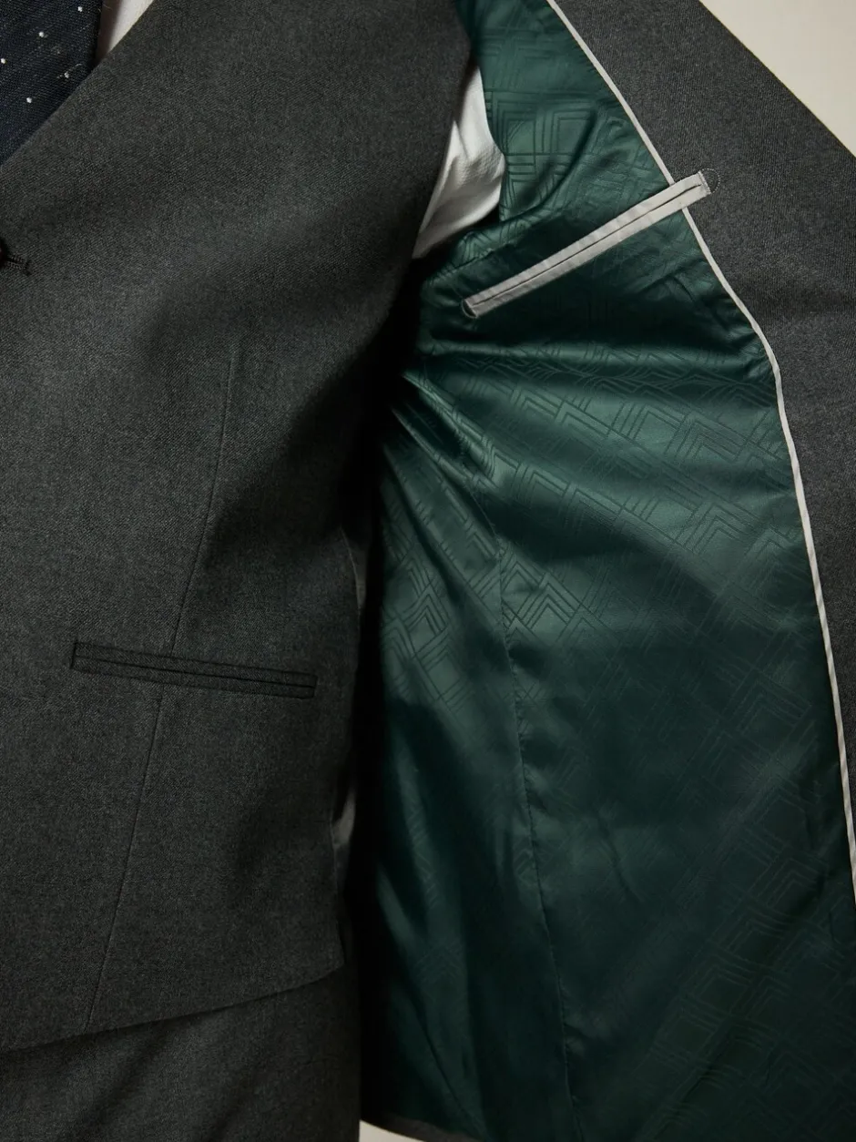 Blazers En Business-Jasjes|Pakken|Next Grijs - Slim-fit flanellen colbert