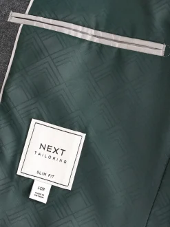 Blazers En Business-Jasjes|Pakken|Next Grijs - Slim-fit flanellen colbert