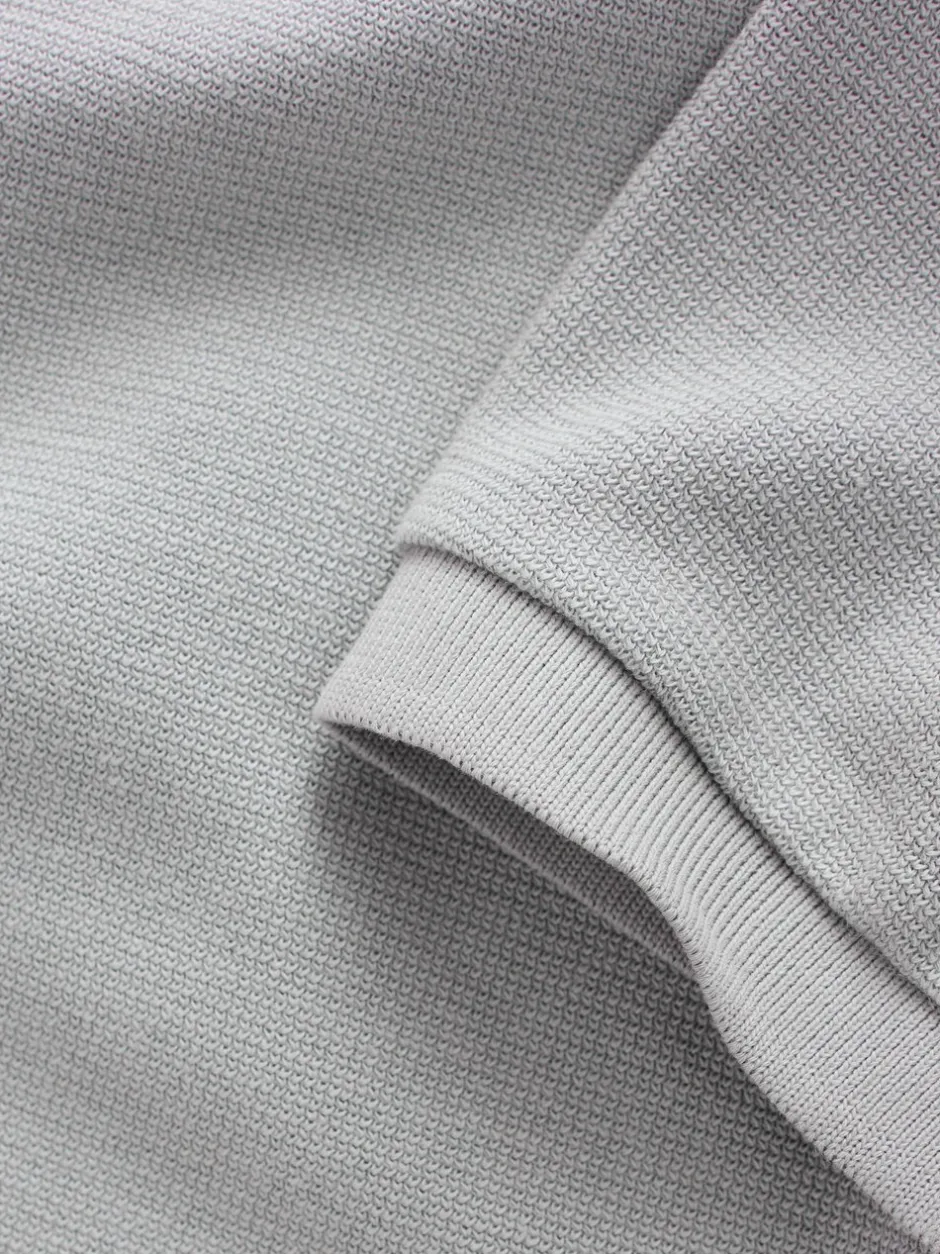 Poloshirts|Next - Smart poloshirt met textuur en rits Grijs