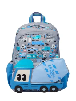 Tassen|Smiggle - Ready Set Go Junior rugzak met figuurtjes Grijs