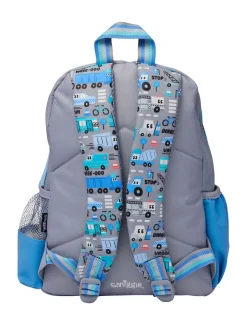 Tassen|Smiggle - Ready Set Go Junior rugzak met figuurtjes Grijs