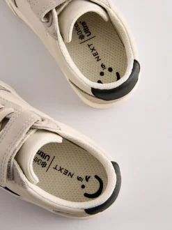 Sneakers|Next Grijs - Sneakers met klittenbandsluiting en elastische veters