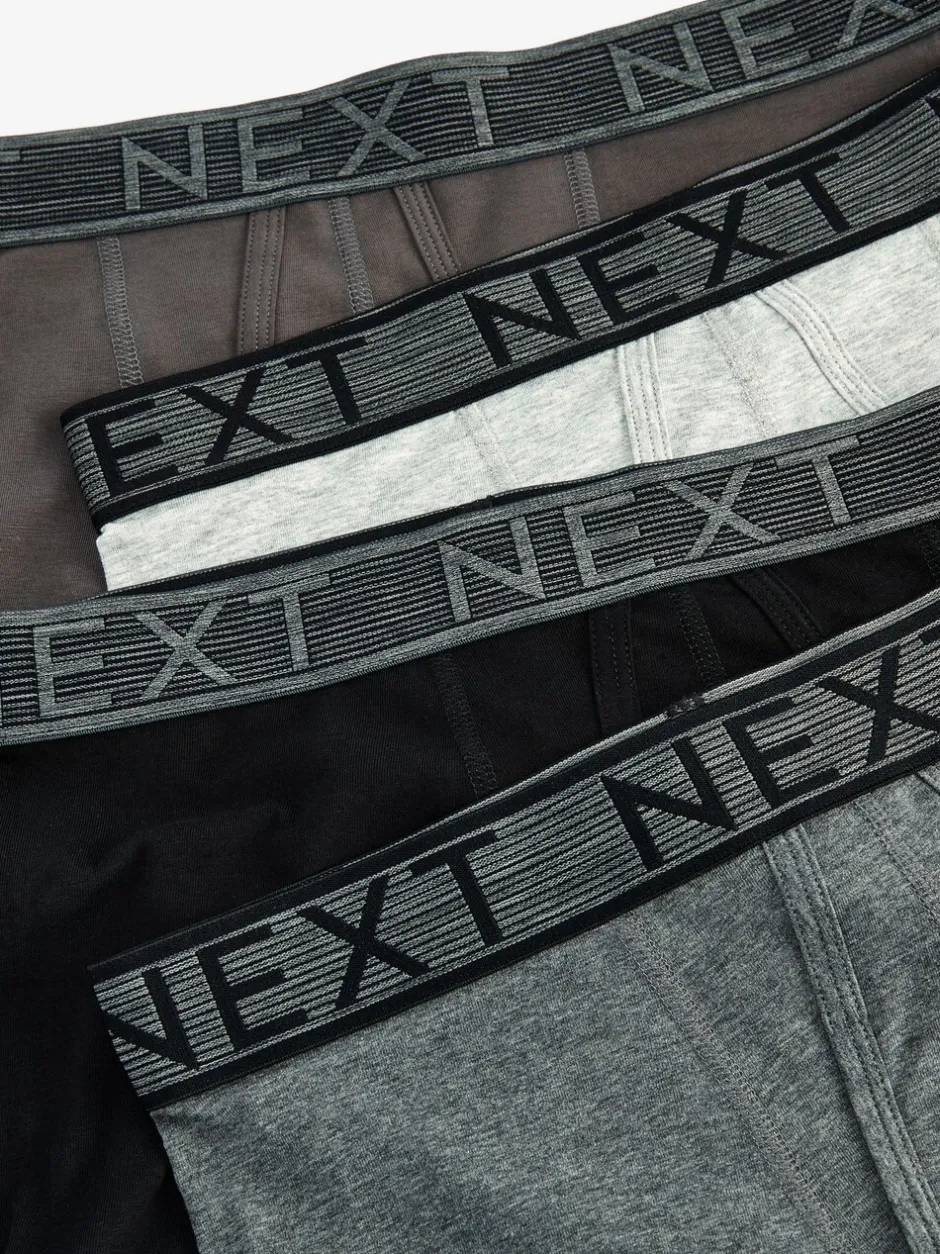 Ondergoed|Ondergoed*Next Grijs - Standaard - 10 Boxershorts zonder plooi