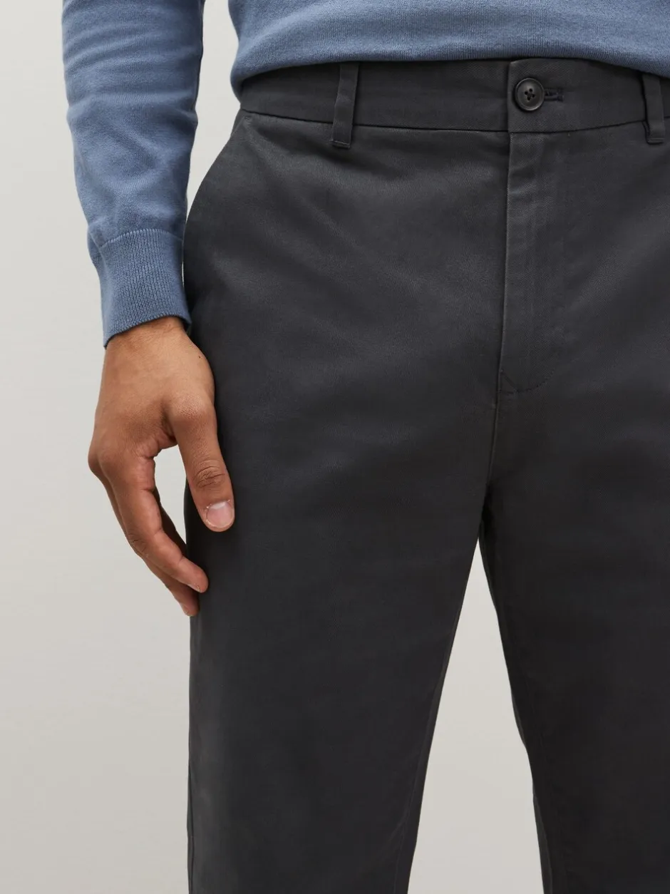 Broeken En Chino's|Next - Straight-fit chino van 100% katoen Grijs