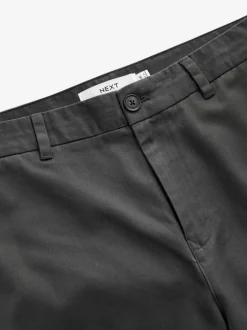 Broeken En Chino's|Next - Straight-fit chino van 100% katoen Grijs