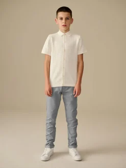 Broeken En Chino's|Next Grijs - Stretchy chino's (3-17jr)