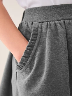Shorts En Rokken|Next Grijs - Stretchy schoolrok met elastische tailleband (3 - 16 jr)