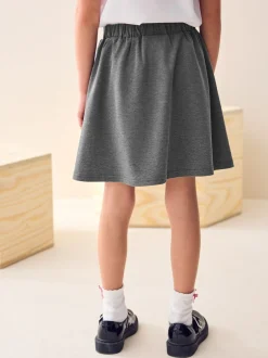 Shorts En Rokken|Next Grijs - Stretchy schoolrok met elastische tailleband (3 - 16 jr)
