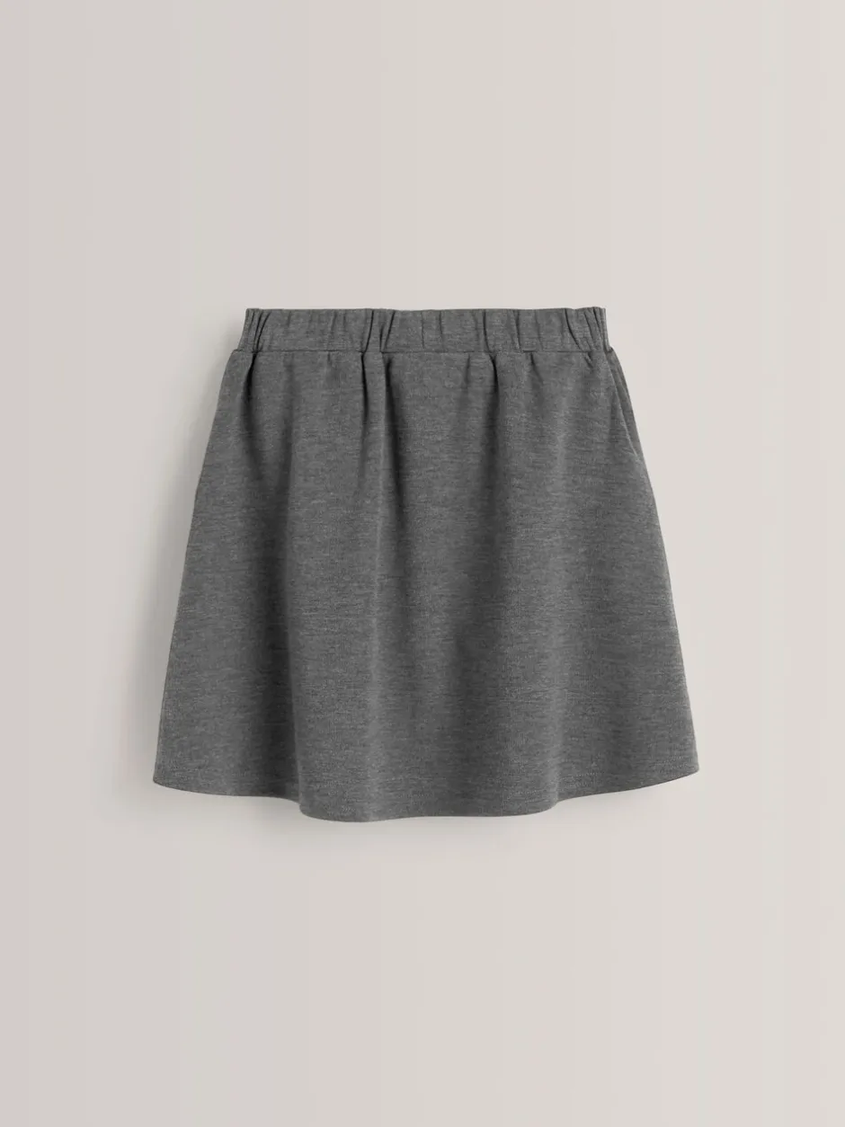 Shorts En Rokken|Next Grijs - Stretchy schoolrok met elastische tailleband (3 - 16 jr)