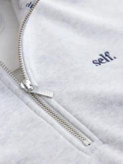 Hoody's En Sweatshirts*self. - Sweatshirt met korte rits Grijs