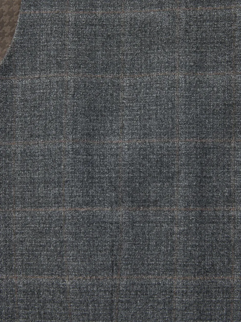 Vesten*Next Grijs - Tailored Fit Check Flannel Suit Waistcoat