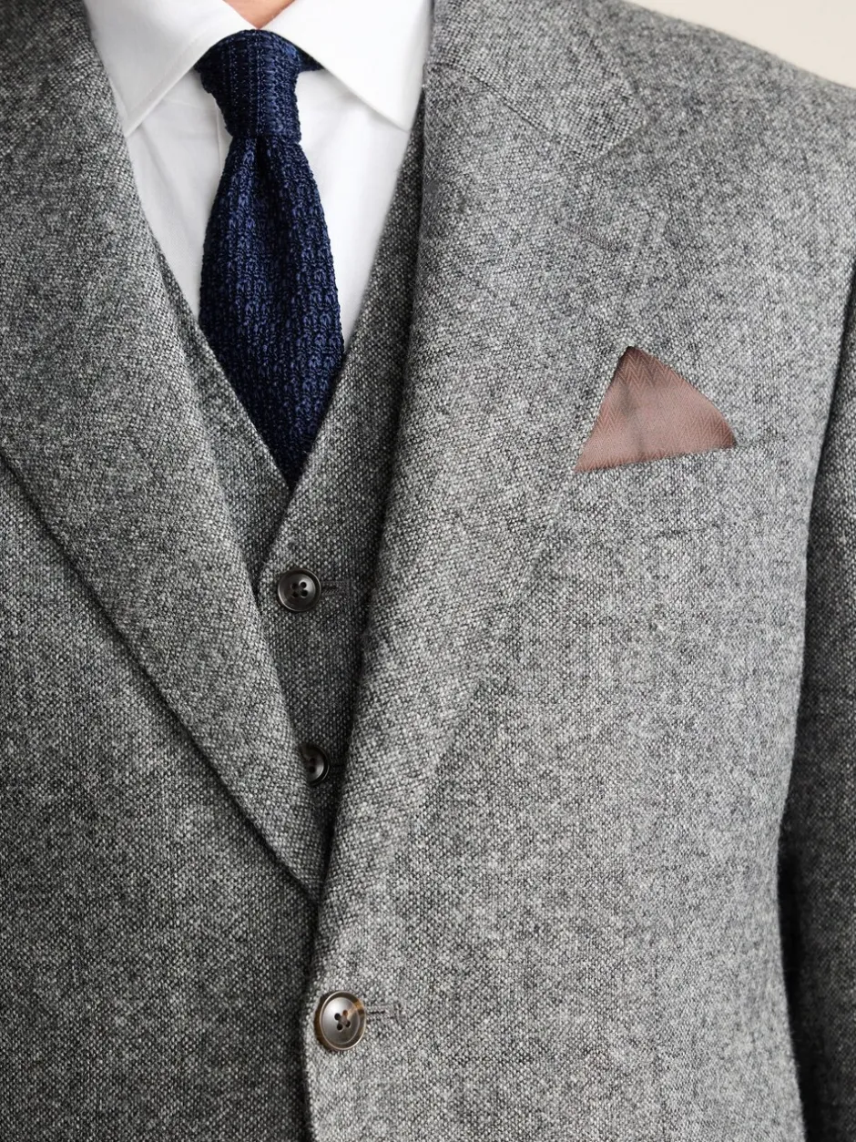 Blazers En Business-Jasjes|Pakken*Next - Tailored Fit Signature Abraham Moon 100% British Wool Donegal Suit Jacket Grijs