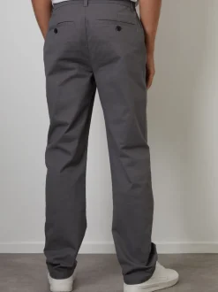 Broeken En Chino's*Threadbare - Chino met rechte pijpen en stretchy tailleband Grijs