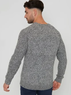 Gebreide Kleding*Threadbare - trui met raglanmouwen en ronde hals Grijs