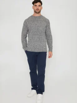 Gebreide Kleding*Threadbare - trui met raglanmouwen en ronde hals Grijs