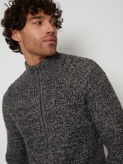 Gebreide Kleding*Threadbare - vest met ritssluiting Grijs