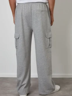 Joggingbroeken|Threadbare - Wide Leg Cargo Joggers Grijs