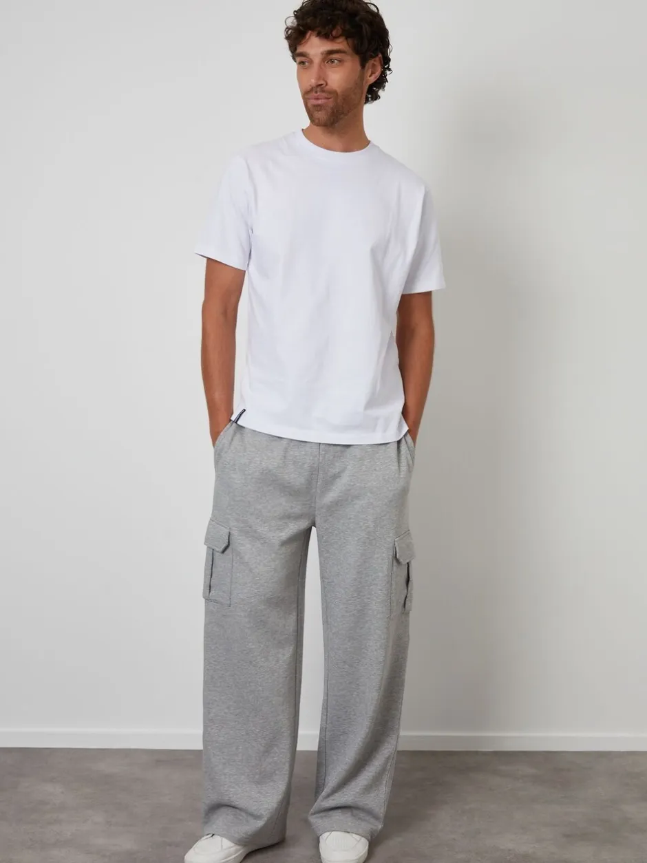 Joggingbroeken|Threadbare - Wide Leg Cargo Joggers Grijs
