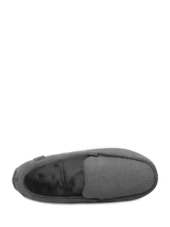 Pantoffels|Totes - - Isotoner - Modieuze moccasinpantoffels met vierkant patroon voor heren Grijs